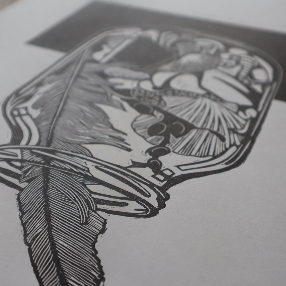 'Jar of Treasures' Linocut Print