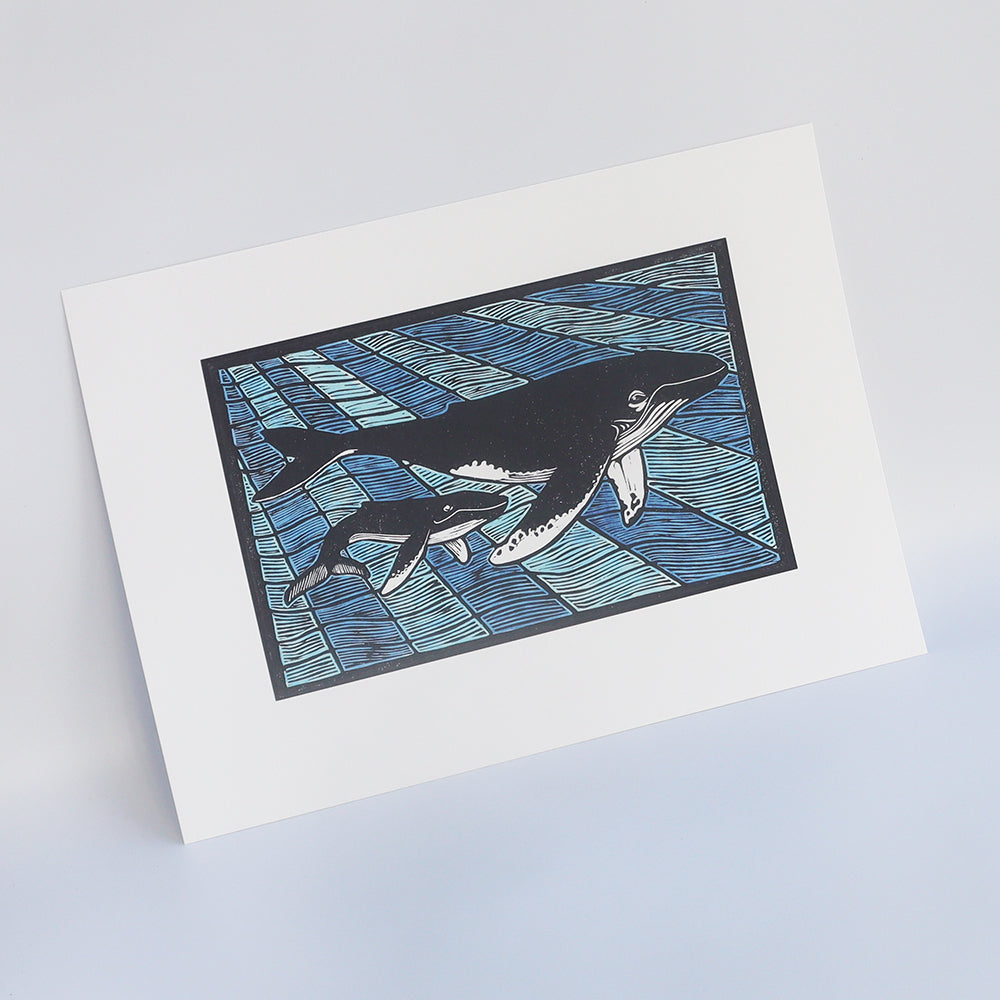 'Scilly Humpbacks' Digital Print (Framed)
