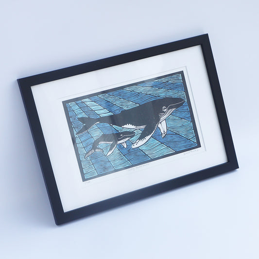 'Scilly Humpbacks' Digital Print (Framed)