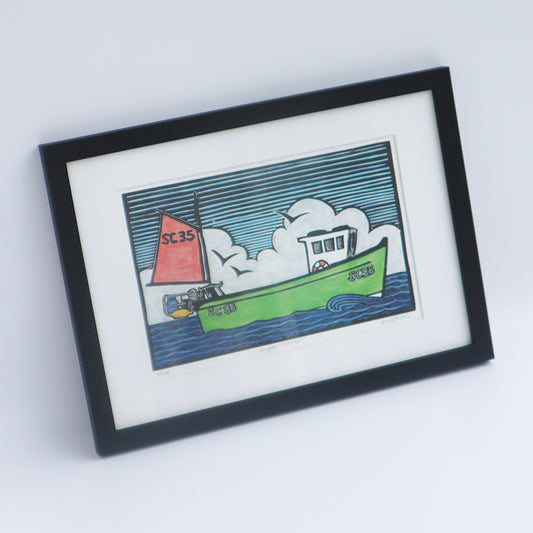 'Bryher Trawler' Digital Print (Framed)